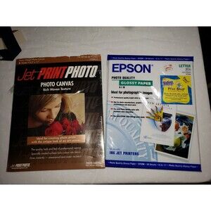 Epson A4 Photo Quality Glossy Paper 20 Sheets + 3 Photo Canvases